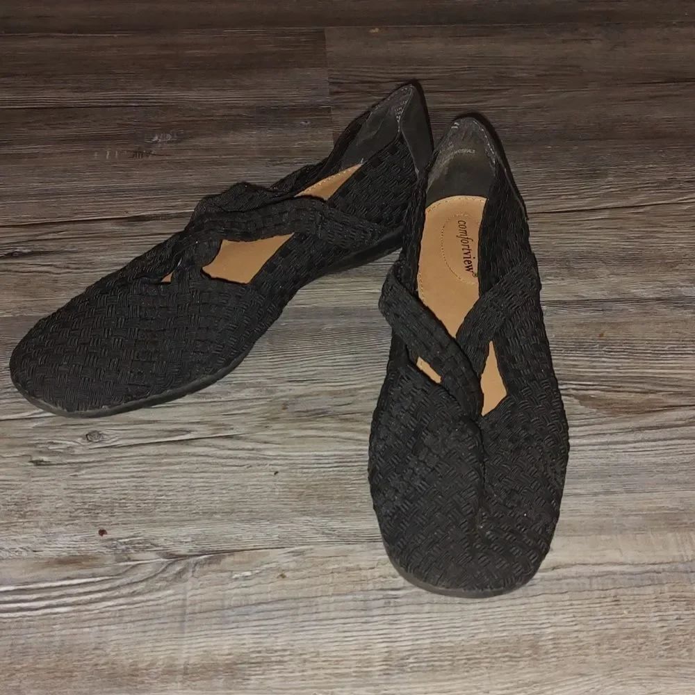 Comfortview Helena black Sz 12.5W Sz 12.5 Wide EUC